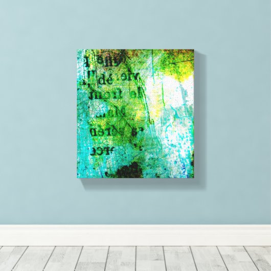 Grunge Art Abstract Canvas Afdruk (Insitu (Houten vloer))