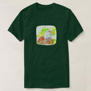 Grunge Art Bald Eagle T-shirt