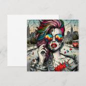 Grunge Art | Gebroken vrouw Abstract (Voorkant / Achterkant)