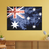 Grunge Australia Flag 2 Canvas Afdruk (Insitu (Woonkamer))