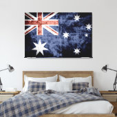 Grunge Australia Flag 2 Canvas Afdruk (Insitu (Slaapkamer))