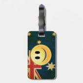 Grunge Australian Flag Face Bagagelabel (Achterkant verticaal)