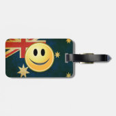 Grunge Australian Flag Face Bagagelabel (Achterkant horizontaal)