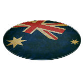 Grunge Australian Flag Glass Cutting Board Snijplank (Hoek)