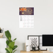 Grunge Australië Vlag Kalender 2017 Poster (Thuiskantoor)