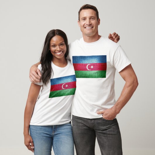 Grunge Azerbeidzjan vlag T-shirt (Unisex)