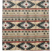 Grunge Aztec Tribal Pattern Douchegordijn (Voorkant)