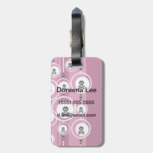 Grunge Background Bagagelabel (Achterkant verticaal)