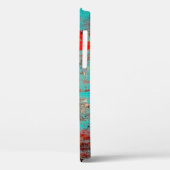 Grunge background of turquoise. Blokken, uitstrijk Case-Mate iPhone Case (Achterkant / Links)