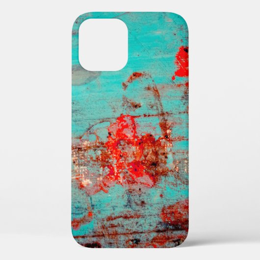 Grunge background of turquoise. Blokken, uitstrijk Case-Mate iPhone Case (Achterkant)