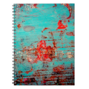 Grunge background of turquoise. Blokken, uitstrijk Notitieboek