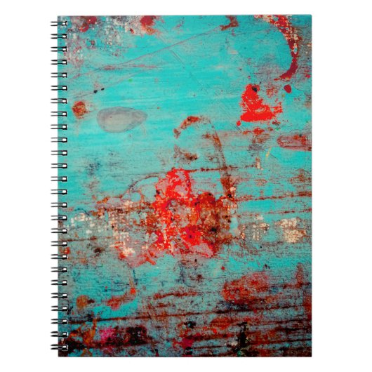 Grunge background of turquoise. Blokken, uitstrijk Notitieboek (Voorkant)