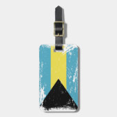 Grunge Bahamas Flag Bagagelabel (Voorkant verticaal)