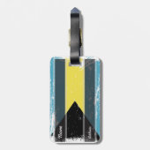 Grunge Bahamas Flag Bagagelabel (Achterkant verticaal)