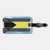 Grunge Bahamas Flag Bagagelabel (Achterkant horizontaal)