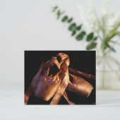 Grunge Ballet Pointe Shoes Briefkaart (Staand voorkant)