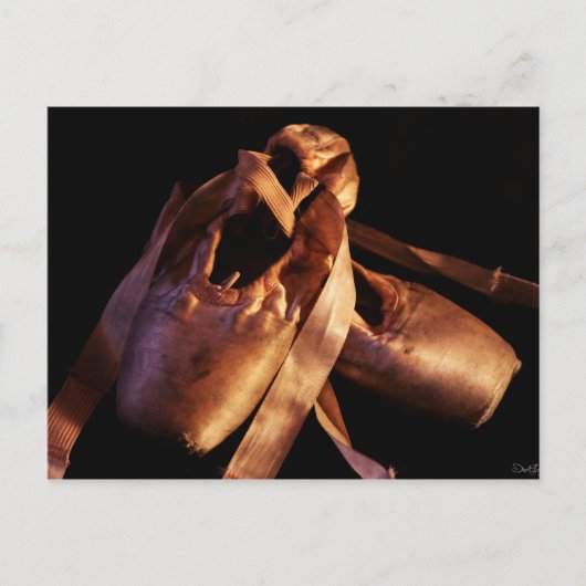 Grunge Ballet Pointe Shoes Briefkaart (Voorkant)