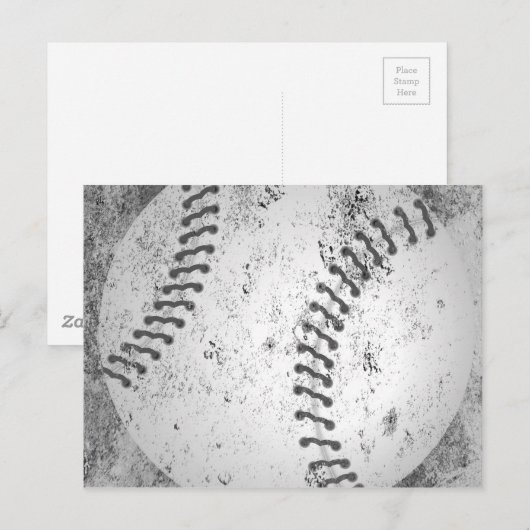 Grunge Baseball Briefkaart (Voorkant / Achterkant)