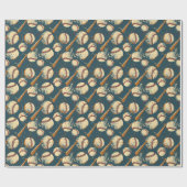 Grunge Baseball Clash Cadeaupapier (Vlak)