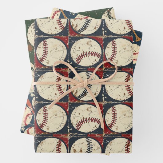 Grunge Baseball Classics 3 Inpakpapier Vel (In situ)