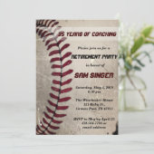  Grunge Baseball Coach Verjaardag Kaart (Staand voorkant)