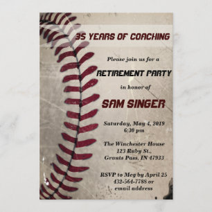  Grunge Baseball Coach Verjaardag Kaart