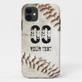 Grunge Baseball Persoonlijke Sjabloon Case-Mate iPhone Case (Achterkant)