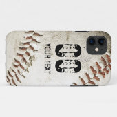 Grunge Baseball Persoonlijke Sjabloon Case-Mate iPhone Case (Achterkant (horizontaal))