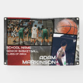 Grunge Basketball Senior Sport Banner (Horizontaal)