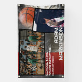 Grunge Basketball Senior Sport Banner (Verticaal)