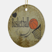 Grunge Basketball Sport Keramisch Ornament (Links)