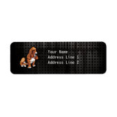 Grunge Basset Hound Etiket (Voorkant)