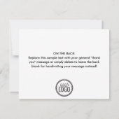 Grunge Bedankt Business Logo op Back Black White  (Achterkant)