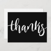 Grunge Bedankt Business Logo op Back Black White  (Voorkant / Achterkant)