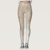 Grunge bedroefd Ooh La Typografie Lettering Leggings (Voorkant)