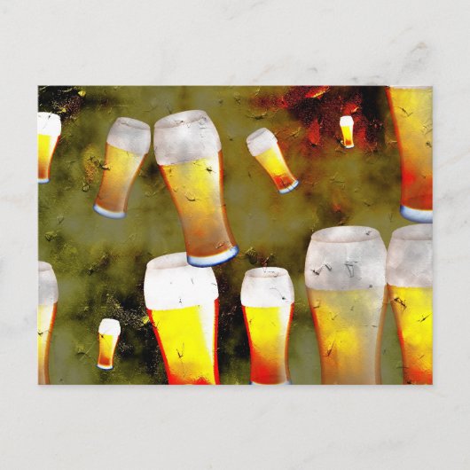 Grunge Beer Briefkaart (Voorkant)