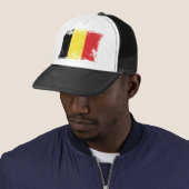 Grunge Belgium Flag Trucker Pet (In situ)
