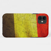 Grunge Belgium vlag Case-Mate iPhone Case (Achterkant (horizontaal))