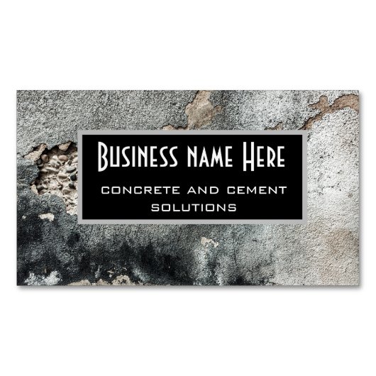 Grunge betontextuur magnetisch visitekaartje (Voorkant)