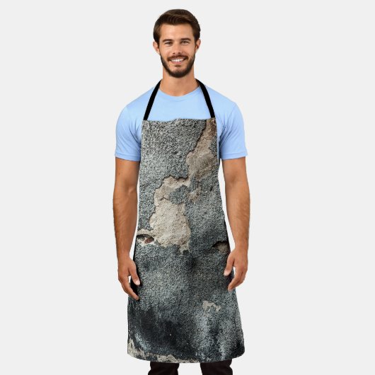 Grunge betontextuur schort (Gedragen)