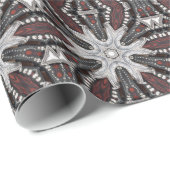 Grunge bezaaid zwart lederen Punk rock Cadeaupapier (Rol Hoek)