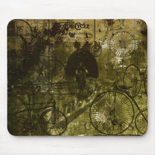 Grunge Bicycles Mousepad Muismat (Voorkant)