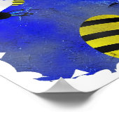 Grunge bijen poster (Hoek)