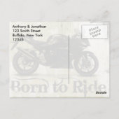Grunge Biker Bruiloft Bedankt Briefkaart (Achterkant)