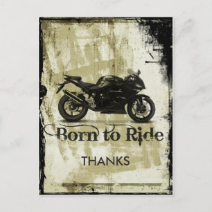 Grunge Biker Bruiloft Bedankt Briefkaart