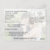 Grunge Biker Wedding RSVP Uitnodiging met foto (Achterkant)