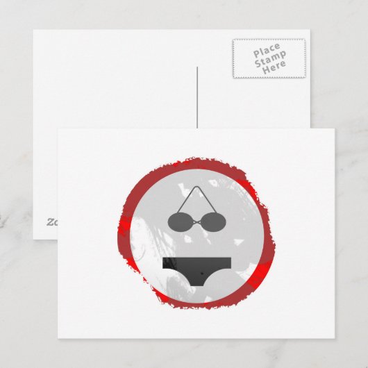 Grunge Bikini Sign Briefkaart (Voorkant / Achterkant)