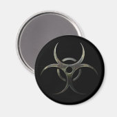 Grunge Biohazard Symbool Magneet (Voorkant / Achterkant)