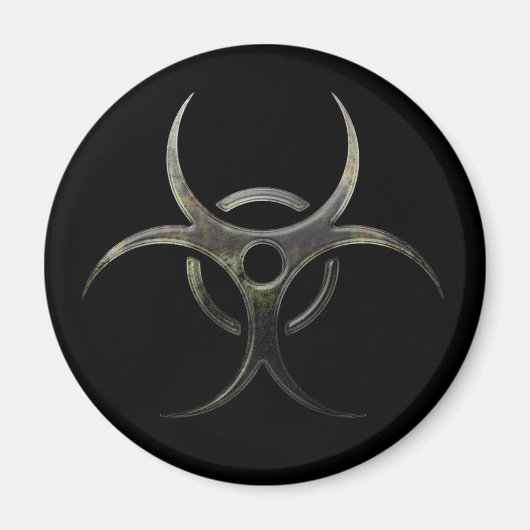 Grunge Biohazard Symbool Magneet (Voorkant)