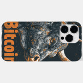 Grunge Bitcoin Bull Blockchain design Case-Mate iPhone Case (Achterkant (horizontaal))